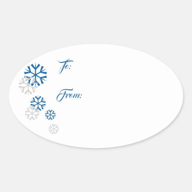 Snowflake Gift Tag Stickers (Front)
