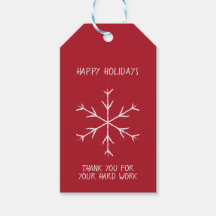 Snowflake Gift Tags for Holidays in the Office