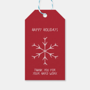 Snowflake Gift Tags for Holidays in the Office