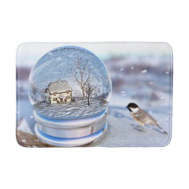 Snowflake Globe Bath Mat (Front)