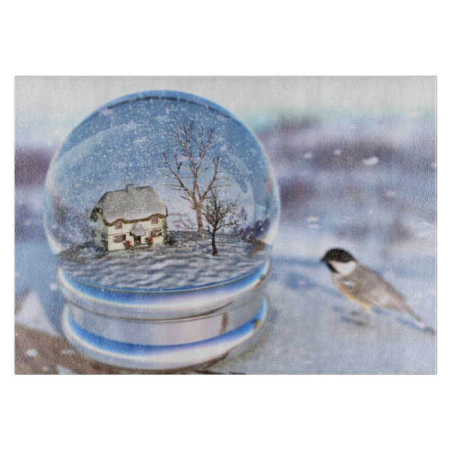 Snowflake Globe Cutting Board (Front)