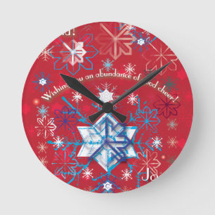 Snowflake Greetings I Round Clock