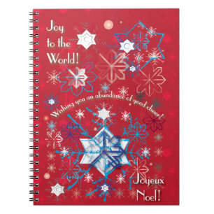 Snowflake Greetings I Spiral Notebook