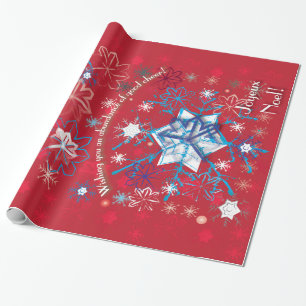 Snowflake Greetings I Wrapping Paper