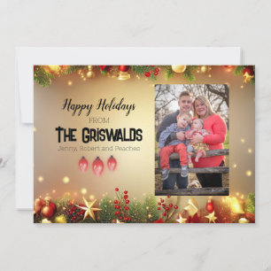 Snowflake Happy Holidays Christmas Card