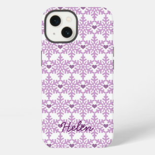 Snowflake Heart Pattern - Custom name Case-Mate iP iPhone 13 Case