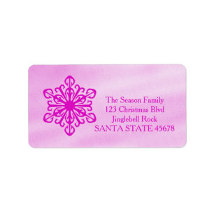 snowflake Holiday Address Label
