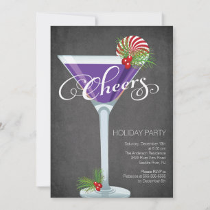 Snowflake Holiday Cocktail Party Invitation
