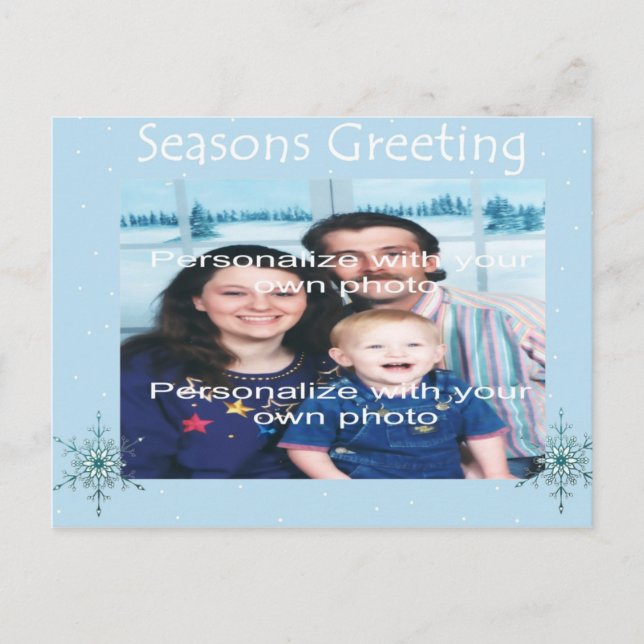 Snowflake Holiday  Postcard (Front)