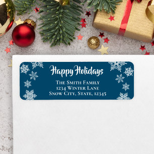 Snowflake Holiday Return Address