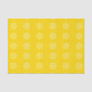 Snowflake Holiday School Bus Yellow Xmas Christmas Tissue Paper