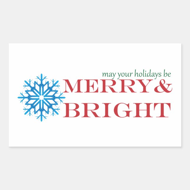 Snowflake Holiday Sticker (Front)