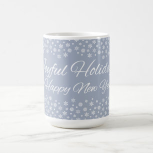 Snowflake Holidays mug - choose style, colour