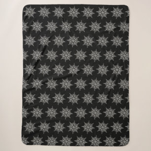Snowflake Ice Crystal Holiday Winter Blanket