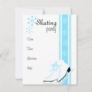 Snowflake Ice Skates Invitation