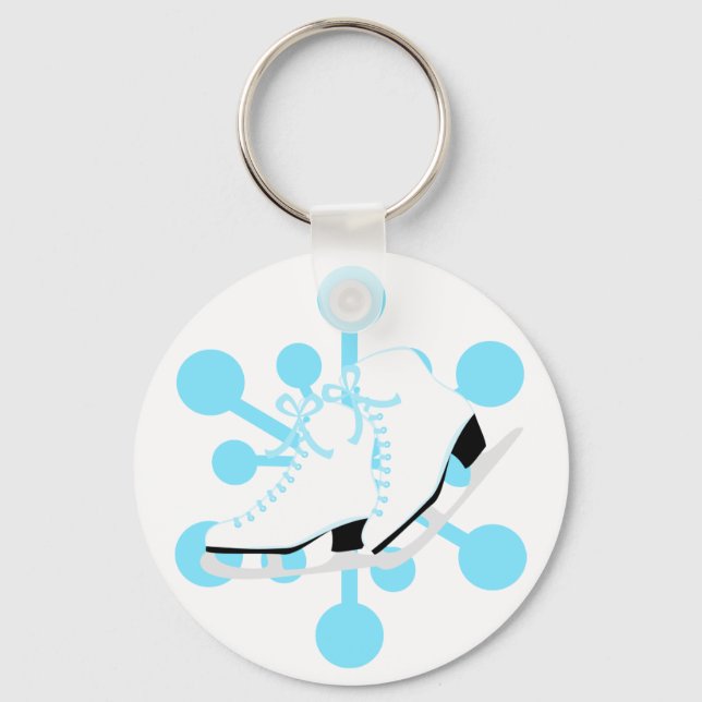 Snowflake Ice Skates Key Ring (Front)