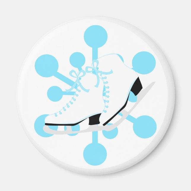 Snowflake Ice Skates Magnet (Front)