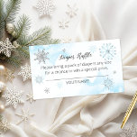 snowflake is on the way Baby Shower Diaper Raffle Enclosure Card<br><div class="desc">Adorable calligraphy with snowflakes,  winter-themed baby shower invitations. Easy to personalised with your details. Check the collection to find matching items as enclosure cards.</div>