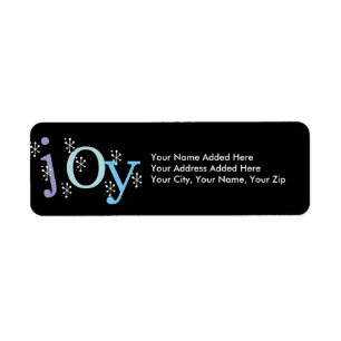 Snowflake Joy Holiday Return Address Labels