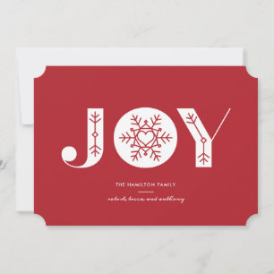 Snowflake Joy Modern Christmas Cards