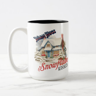 SnowFlake Kisses Two-Tone mug