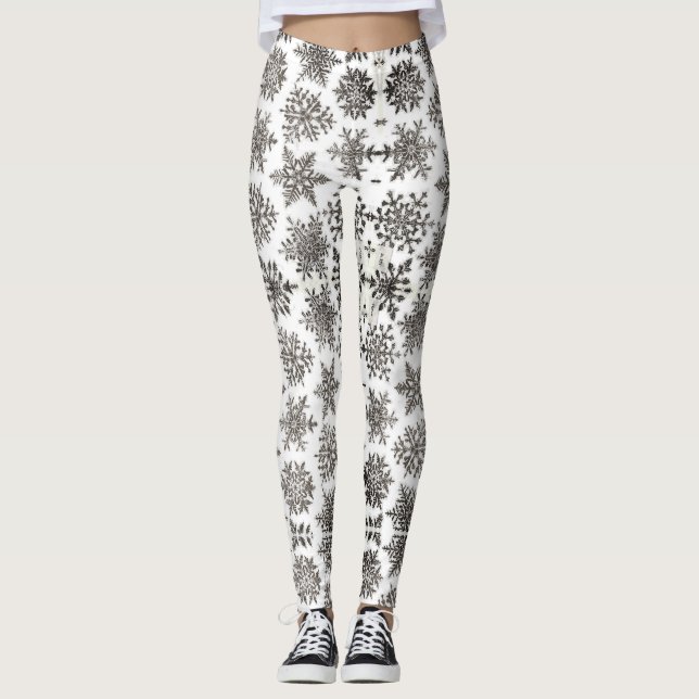 SNOWFLAKE LEGGINGS FOR WINTER AND CHRISTMAS (Front)