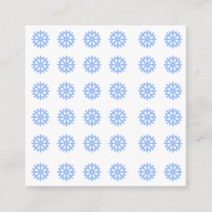  Snowflake Light Blue Winter Pattern  Enclosure Card