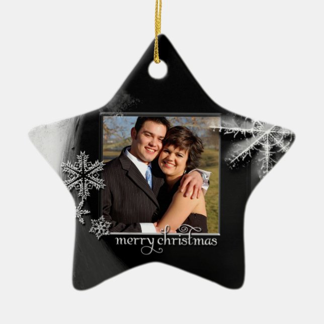 Snowflake Love Ornament - Our First Christmas (Front)