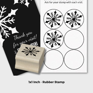 Snowflake - Loyalty Card Devaluation Rubber Stamp