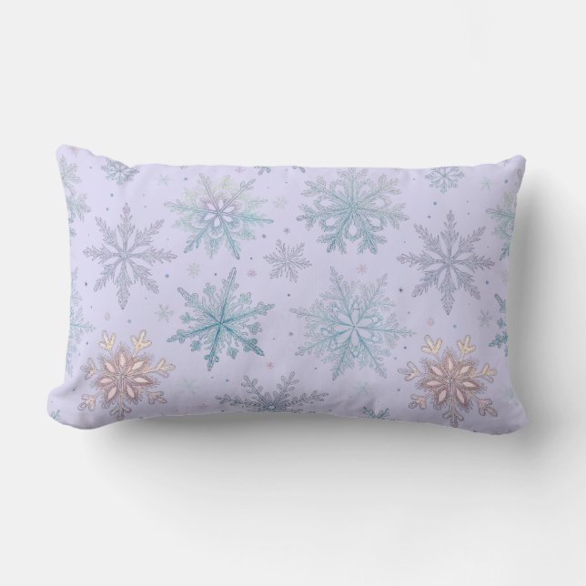 “Snowflake Lumbar Pillow (Front)