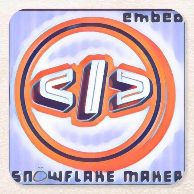 SNÖWFLAKE MAKER - EMbED - coaster (Front)