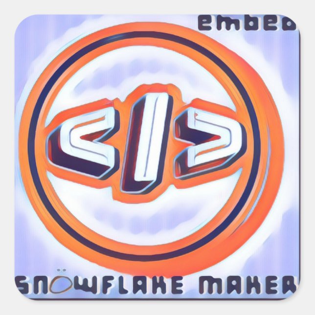 SNÖWFLAKE MAKER - EMbED - sticker (Front)