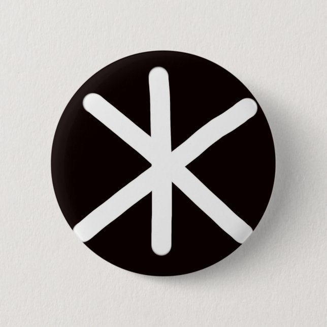 SNÖWFLAKE MAKER -  FLAKE - 002 6 CM ROUND BADGE (Front)