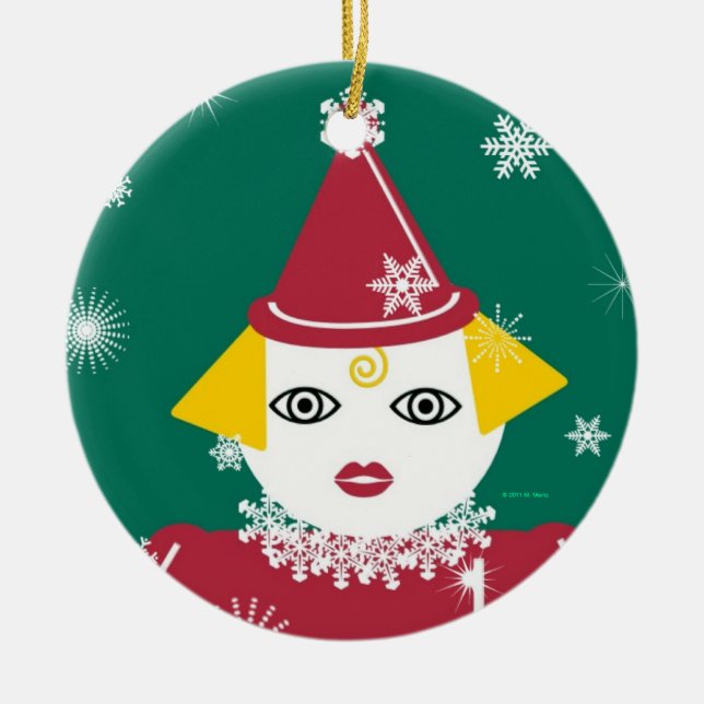 Snowflake Martzkin Mama Ornament (Front)