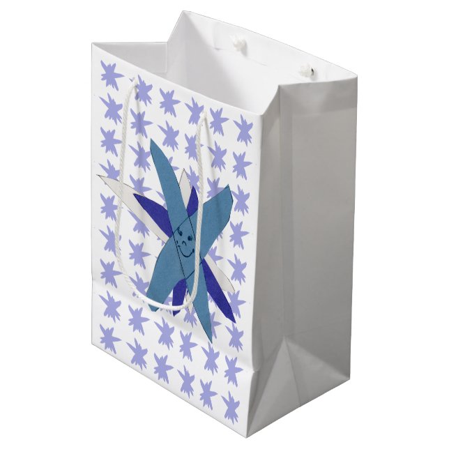 Snowflake Medium Gift Bag (Front Angled)