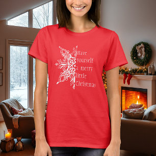 Snowflake Merry little Christmas (or customise) T-Shirt