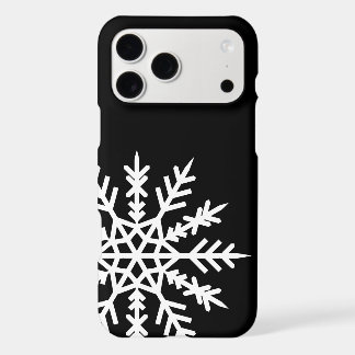 Snowflake on black iPhone Case