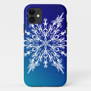 SNOWFLAKE  on Blue Case-Mate iPhone Case