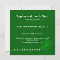 Snowflake on Green Christmas Party
