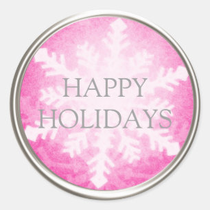 Snowflake on Pink  Envelope Seal