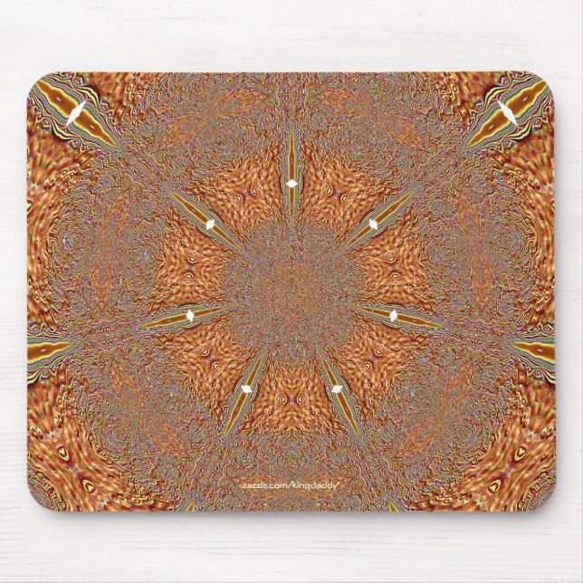 Snowflake Orange Glow Mousepad (Front)