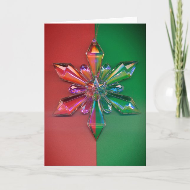 Snowflake Ornament Blank Greeting Card (Front)