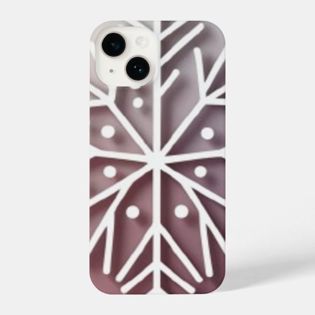 Snowflake Ornament Icon – Winter Holiday Design  iPhone Case (Back)