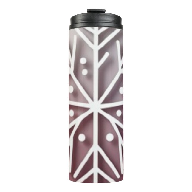 Snowflake Ornament Icon – Winter Holiday Design  Thermal Tumbler (Front)