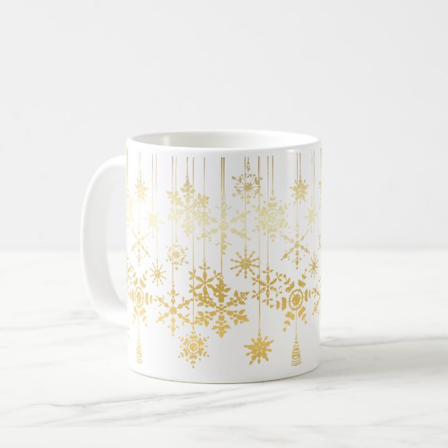 Snowflake Ornaments Coffee Mug (Front Left)