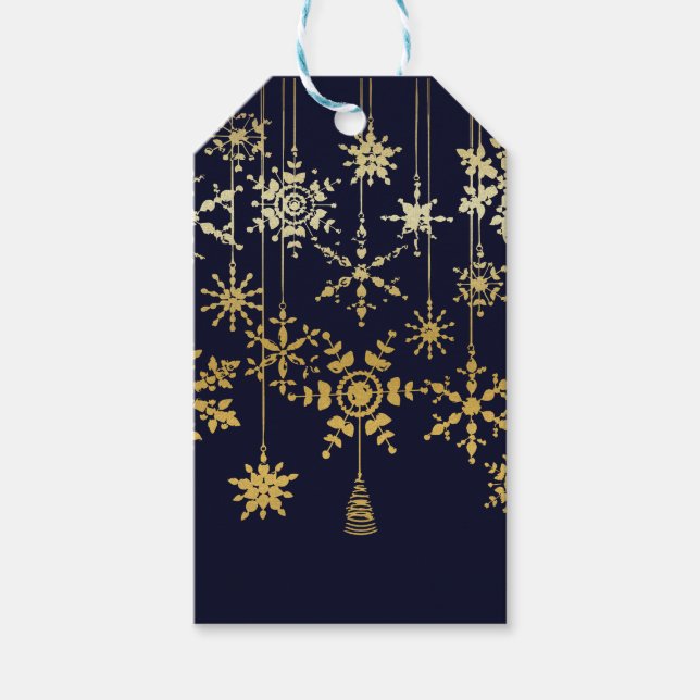 Snowflake Ornaments Gift Tags (Front)