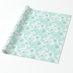 Snowflake Paisley Wrapping Paper