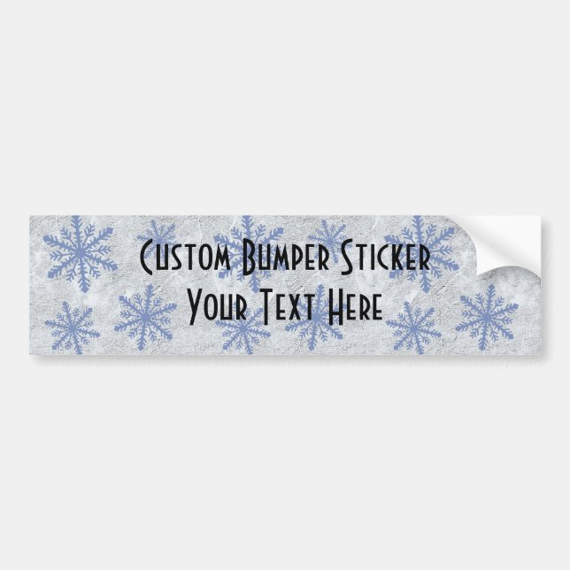 Snowflake Paper 1 - Original Blue & White Bumper Sticker (Front)