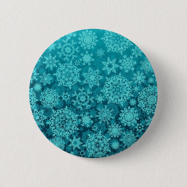 Snowflake pattern	 6 cm round badge (Front)