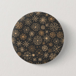 Snowflake pattern 6 cm round badge